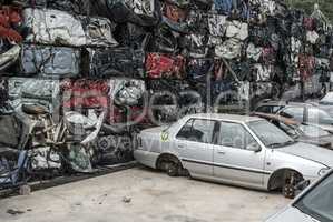 Baled scrap cars