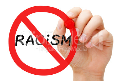 Racism Prohibition Sign Concept