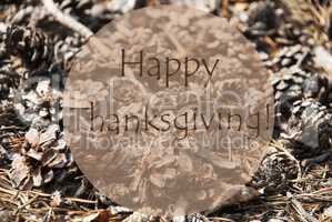 Autumn Greeting Card With Text Happy Thanksgiving