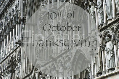 Church Of Trondheim, Text October Thanksgiving