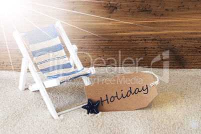 Summer Sunny Label And Text Holiday