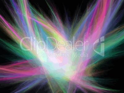 image of one Digital Fractal on Black Color
