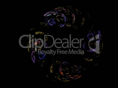 image of one Digital Fractal on Black Color image of one Digital Fractal on Black Color