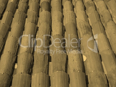 Roof tiles sepia