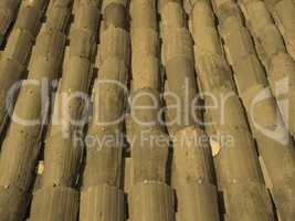 Roof tiles sepia