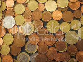 Many Euro coins