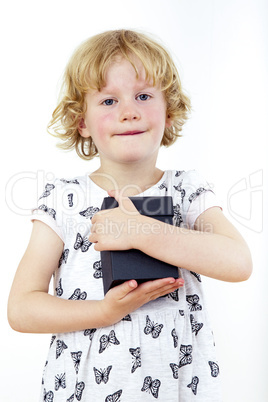 Toddler with a gift box