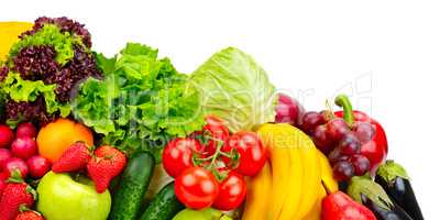 collection fresh fruits and vegetables