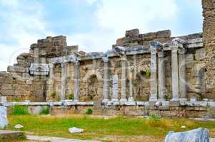 fragments of Greek columns (Side, Turkey)