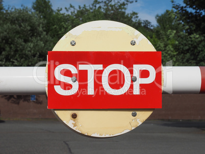 Red stop sign