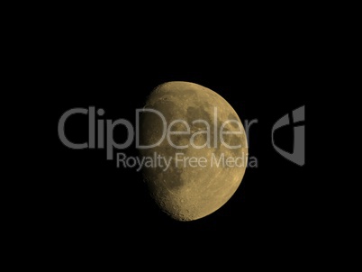 Gibbous moon sepia