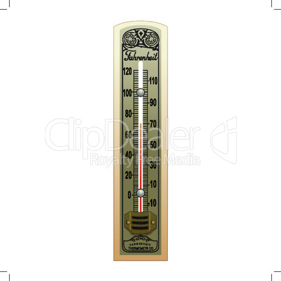 Old thermometer vector illustration on a white background