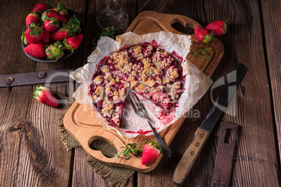 strawberry chocolate tart