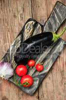 Summer crop of aubergine