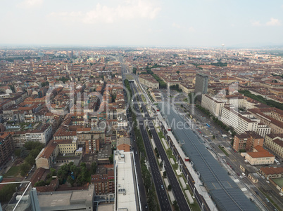 Aerial view of Turin