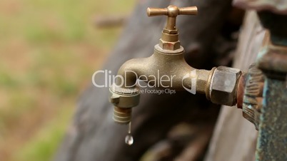 Dripping Tap Old Faucet Fountain Saving Resources
