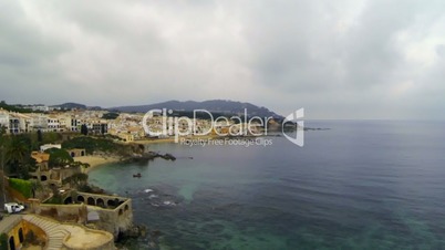 Aerial Drone View Mediterranean Fishing Village