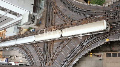 Elevated Metro in Chicago Loop Financial District