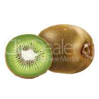 Kiwi on white background