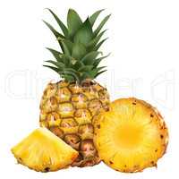 Pineapple on white background