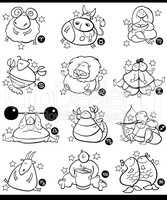 overweight cartoon zodiac signs