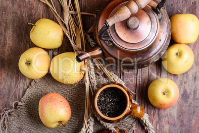 Still life with apples