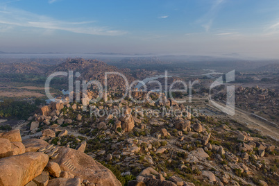 Morning view from the top of Hampi