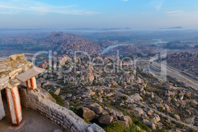 Morning view from the top of Hampi