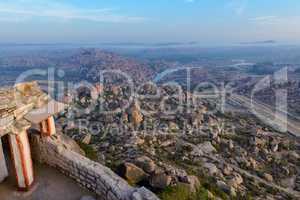 Morning view from the top of Hampi