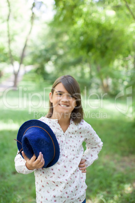 Girl smiling and posing for the camera