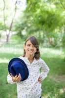 Girl smiling and posing for the camera