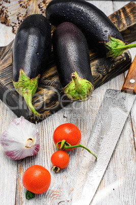 Crop of aubergine