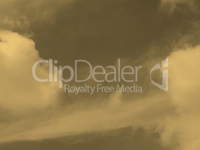 Blue sky sepia