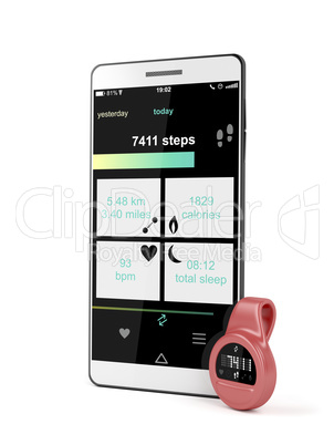 Fitness tracker and smartphone