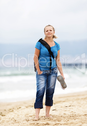 Posing girl outdoors