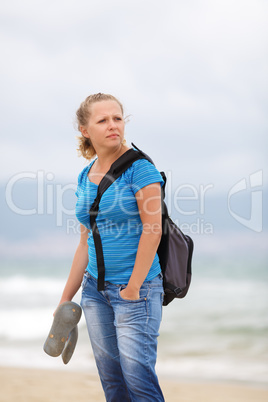 Woman with a backpack