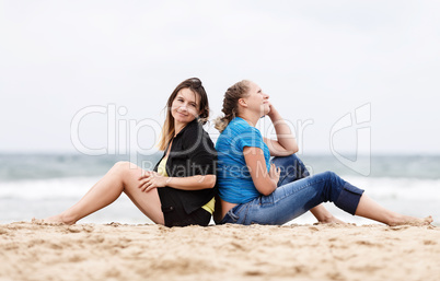 Two women on the beach