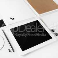 Blank tablet pc and stationery