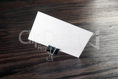 White business card