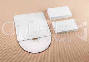Blank business cards and compact disk