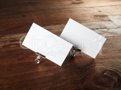 White business cards