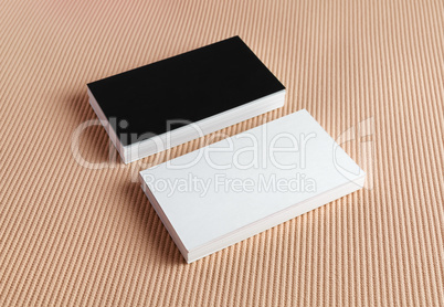 Set of black and white business cards