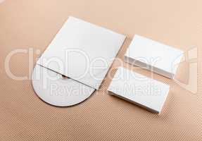 Blank business cards and CD