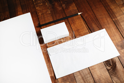 Close-up of blank stationery