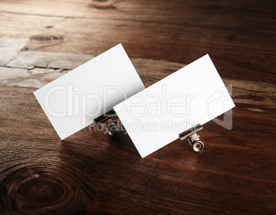 Blank white business cards