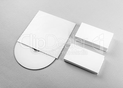 Blank business cards and CD