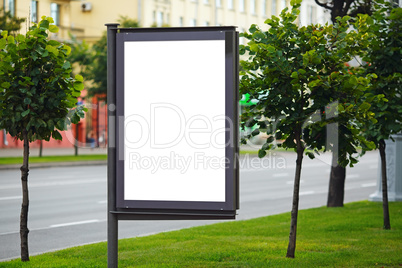 Blank Billboard on City Street