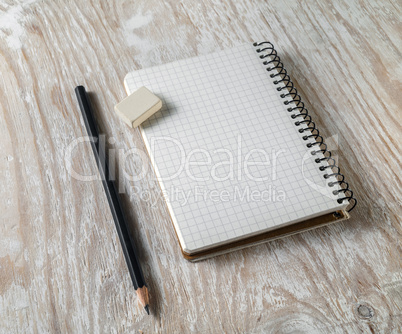 Photo of blank sketchbook