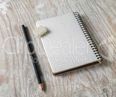 Photo of blank sketchbook