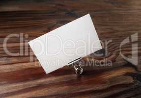 Photo of blank business card
